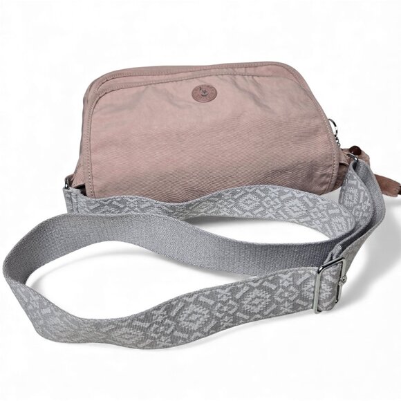 Kipling Nylon Crossbody Bag Flaptop Chunky Boho Strap Messenger Style - Picture 6 of 12